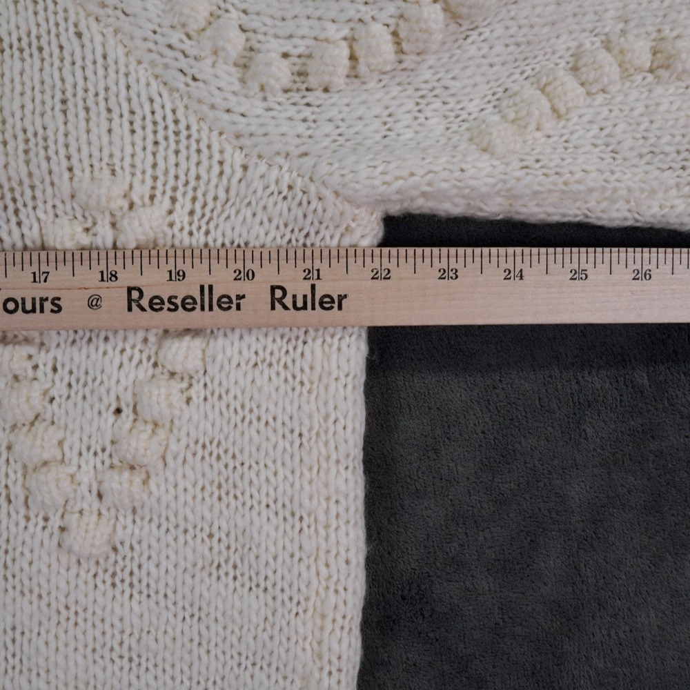 Lucky Brand Cardigan Women Small Chunky Knit Bobble Sleeve Open Front Wool Blend - Picture 9 of 13